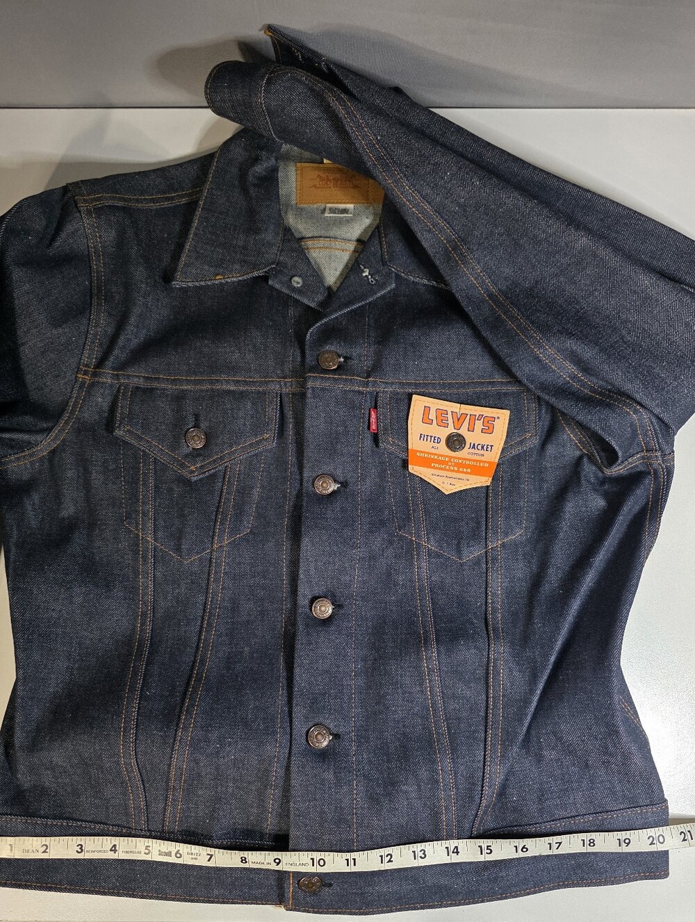 Levi's New Deadstock Vintage 1971-73 Denim Trucker Jacket Size 42 (L) - Picture 13 of 16